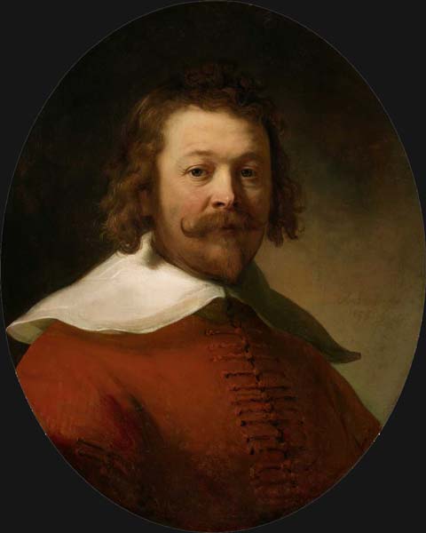 Portrait of a Man in a Red Coat - Rembrandt